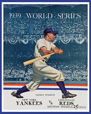 $6.99 • Buy 1939 World Series - (Yankees & Reds) Art Poster Of Game Program - 8x10 Photo