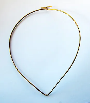 Vintage Raw Natural Brass Neck Wire Choker Necklace  • $3.99