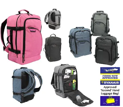 RYANAIR EasyJet 40x20x25 Soft Cabin Bag Under Seat Travel Hand Luggage Backpack • £12.99