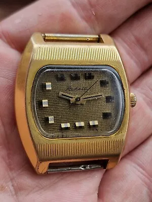 Vintage USSR Soviet Watch RAKETA In The Form Of A TV CAL 2609HA Gold P Working • £50