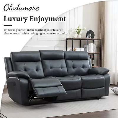 Genuine Leather Manual Reclining Sofafor Living RoomRecreation Room3-Seater • $1299