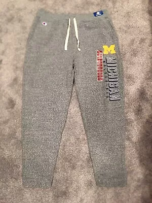 Champion X Michigan Wolverines Heather Gray Sweatpants Joggers Mens Size XL • $49.95