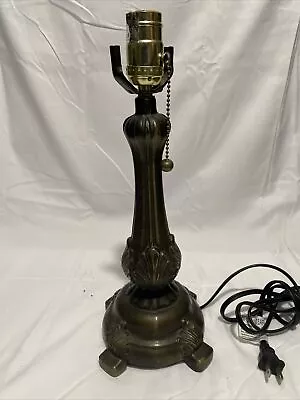 Ornate Cast Metal Table Lamp Base Art Deco Style Pull Chain • $40