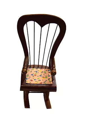 Vintage Dollhouse Miniature High Back Rocking Chair Concord Miniatures TAIWAN • $8.50