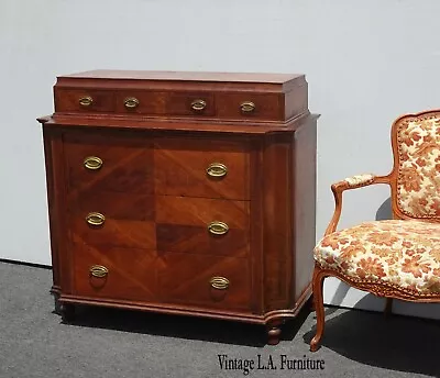 Antique Vintage Herman Miller Inlay Burled Walnut Chest Of Drawers Dresser • $3250