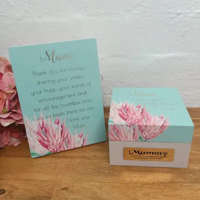 Mum Summer Plaque And Personalised Trinket Box |Mothers Day Gifts Nana Grandma • $45