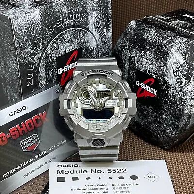 Casio G-Shock GA-700FF-8A Retro Futuristic Design Metallic Silver Men's Watch • $119