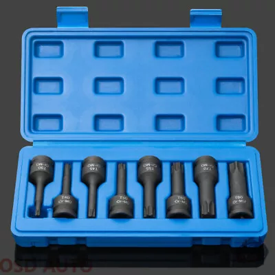 $45 • Buy 8pcs 1/2'' Drive Torx Deep Impact Metric Socket Bits Set Repair Tool