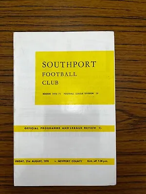 £5 • Buy Southport FC Vs Newport County Official Matchday Programme 21/8/1970