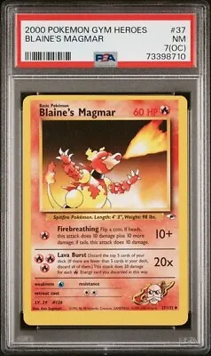 $349.99 • Buy 1/1 Magmar One-of-One ERROR OFF CENTER OC MC MISCUT Pokemon PSA 7 Gym Heroes