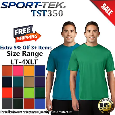 Sport-Tek TST350 Mens Big & Tall Short Sleeve Dri-Fit Peformance Workout T-Shirt • $17.50