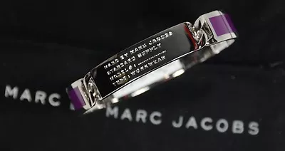 Marc By Marc Jacobs Signature Standard Supply ID Plaque Enamel Bangle Bracelet • $69