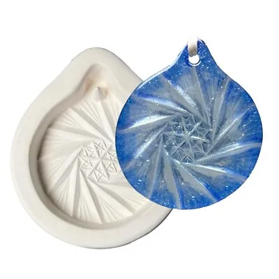 Round Crystal Ornament Glass Casting Mold - Glass Fusing Kiln Mold 5 X4.5  • $27.88
