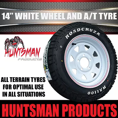 14x6 & 175/70R14 LT RA1100 HQ Holden White Trailer Caravan Wheel Rim & Tyre 10pr • $150