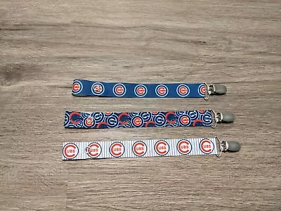 Pacifier Clip - Chicago Cubs Themed - Choose Your Favorite Ribbon • $6