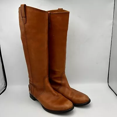 Madewell 1937 Archive Leather Tall Riding Boots Brown Women's Size 8.5 SE1-7 • $39.99