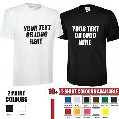 Custom Text Design Printed Personalised T Shirt Make Your Own Print Summer Tops • $12.89