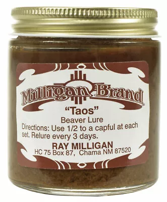 Milligan Taos Beaver Castor Trapping Lure - 1 Oz Glass Jar • $11.50