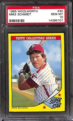 1986 Woolworth #30 Mike Schmidt PSA 10 14395101 • $25.54