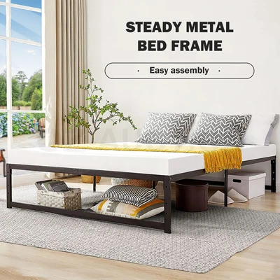$155.95 • Buy Metal Bed Frame Base Platform Double Mattress Foundation With Under Bed Storage