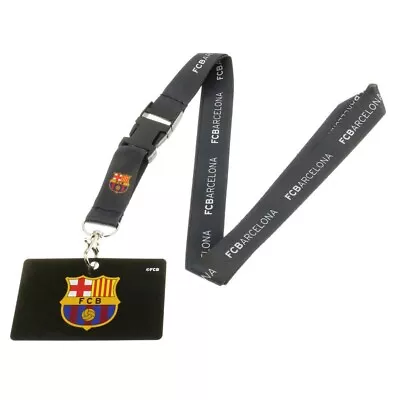 F.C Barcelona Lanyard Neck Strap - Quick Release ID Badge Holder - Football Clip • £2.99