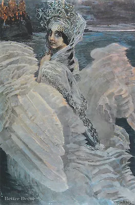 20  PRINT Swan Princess1900 By Vrubel ANTIQUE MUSEUM ART • $14.99