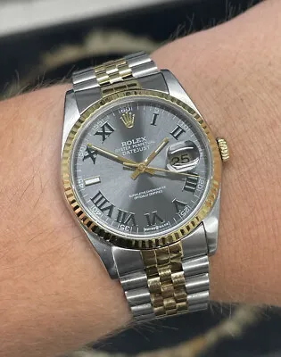 Rolex Datejust 16233 Custom Wimbledon Dial | 0% FINANCE AVAILABLE • £5950