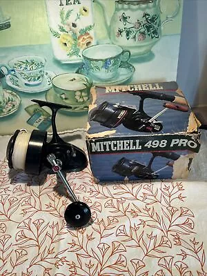 Vintage Original Mitchell 498 Bailess Spinning Fishing Reel HIGH SPEED! Not Pro • $175