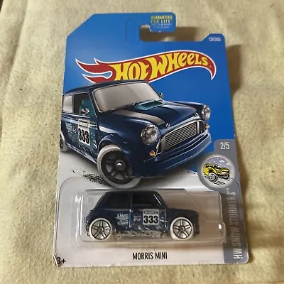 Morris Mini - Hw Snow Stormers - 2/5 137/365 - Hotwheels 2015 - Blue • $1.99