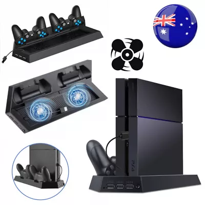 $18.99 • Buy Cooling Fan For PS4 Stand Vertical Dual Controller Charger Charging Station Dock
