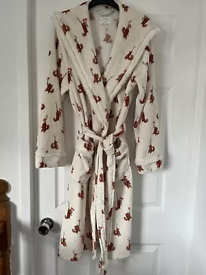 NEXT -  Ladies Fox Hooded Robe Dressing Gown  - Size  M  (12-14) • £5