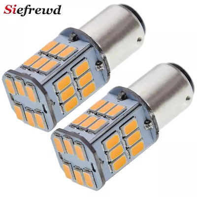 2 X LED 6V 6 Volt Amber Car Bulb 1157 Bay15d 1154 Light Brake Turn Signal Lamp • $9.89