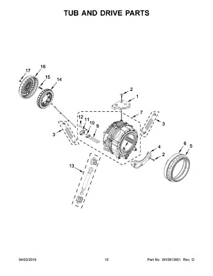 461971415451 Whirlpool Front Load Washer Shock Absorber See #13 On The Diagram • $63.13