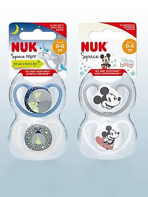 £8.35 • Buy NUK Disney Space Soothers For Baby For Exercising Baby's Lip Style Up Your Child