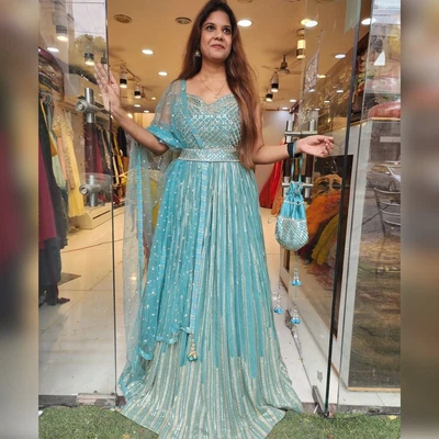 $96.06 • Buy Readymade Anarkali Gown Indian Pakistani Ethnic Bollywood Partywear New Wedding