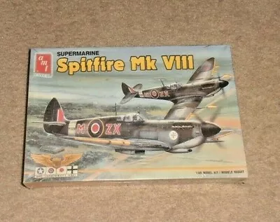 Vintage Amt Supermarine Spitfire Mk V111 1/48 Scale 8881 Model Kit Factory Seal  • $24