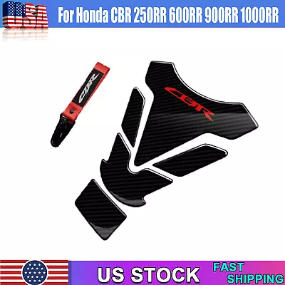 Motorcycle Gas Oil Fuel Tank Pad Protector Decal Sticker For Honda CBR+Keychain • $14.24