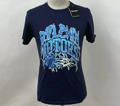 Pink Dolphin T-Shirt Mens Size 2XL Dolphin Motors Navy Blue NEW • $17.48