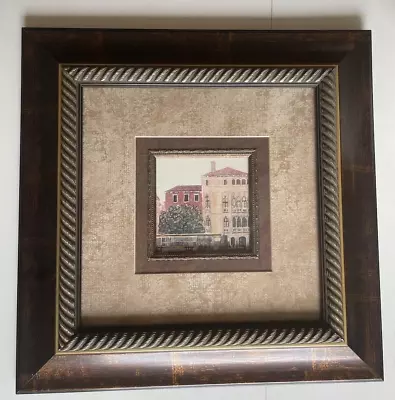 Wall Art Decor Framed/Mat--Views Of Venice II 16 X 16 EUC VERY NICE! • $16