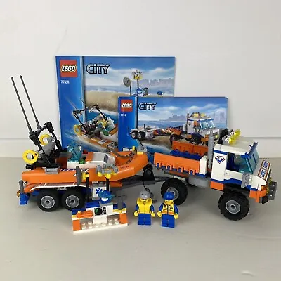 LEGO CITY: Coast Guard Truck With Speed Boat (7726) 100% Complete With Manuals • $99.95