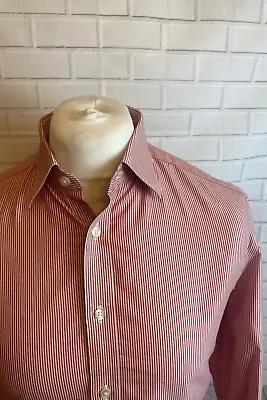 £12.99 • Buy Charles Tyrwhitt Shirt Red Striped 15.5  - 33  Slim Fit Double Cuff