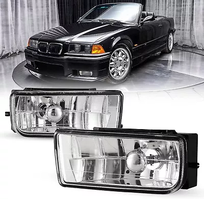 Pair Fog Lights For 1992-1999 BMW 3 Series E36 M3 Clear Driving Bumper Lamps • $34.99