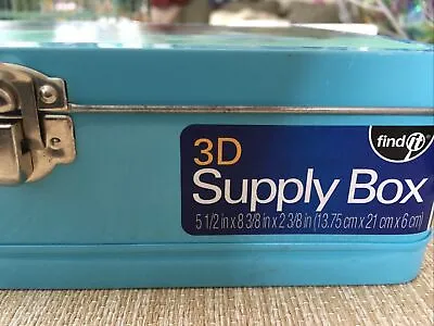3D Dolphins Tin Pencil Box Aqua • $2
