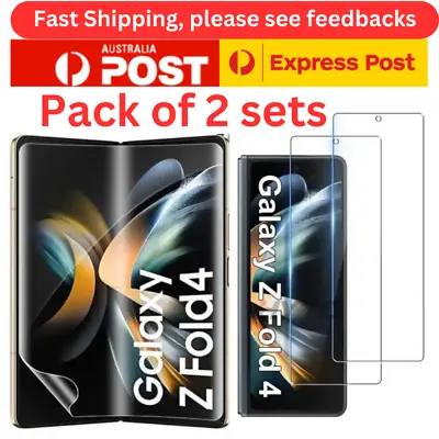 For Galaxy Z Fold 5 4 3 Tempered Glass Screen Protector Case Friendly • $11.49