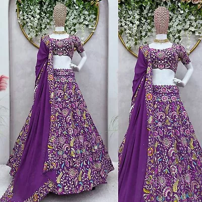 Bridal Lehenga Choli Indian Wedding Dress Designer Lehenga Bollywood Lehenga • $86.70