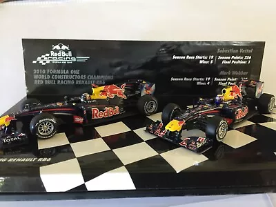 2010 Red Bull-renault 2 Cars Set F1 Champion Webber/vettel - Minichamps 1/43 New • $99.99