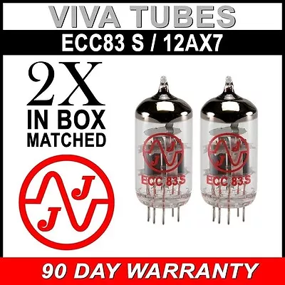 $51.36 • Buy New In Box Gain Matched Pair JJ Electronics Tesla 12AX7 ECC83-S Vacuum Tubes