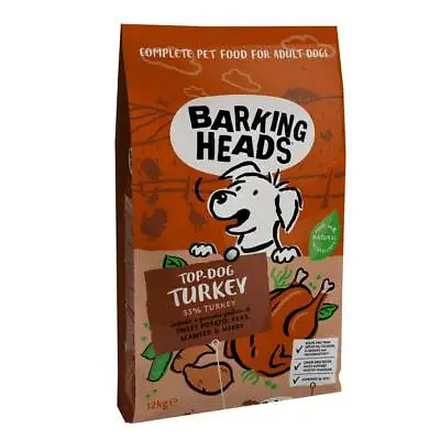 £16.99 • Buy Barking Heads Top Dog Turkey Dry Adult Dog Food 2kg OUT OF DATE 26.11.22