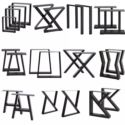 £25.95 • Buy 2pcs Industrial Steel Table Legs Box Trapezium X Shape A Frame Bench Coffee Desk