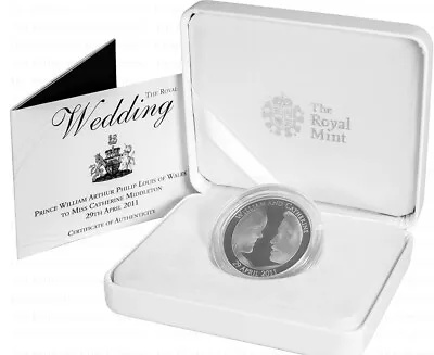 The 2011 Royal Wedding Prince William And Kate Middleton £5 Silver Proof Coin • £49.99